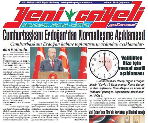 03 Mart 2021