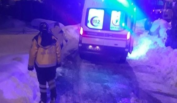 Kardan kapanan yolları açılsın diye 112